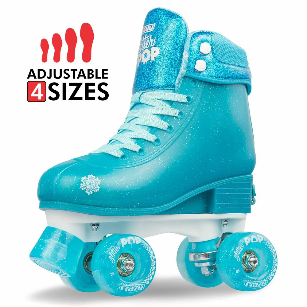 Crazy All Skates Glitter Pop Roller Skates Adjustable J12-2 3 Crazy All Skates Glitter Pop Roller Skates Adjustable J12-2