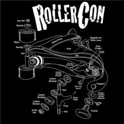 RollerCon Accessories Skate Diagram Short Sleeve Tee