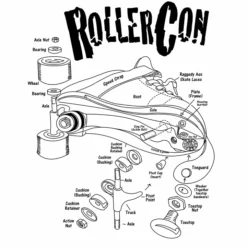RollerCon Accessories Skate Diagram Short Sleeve Tee