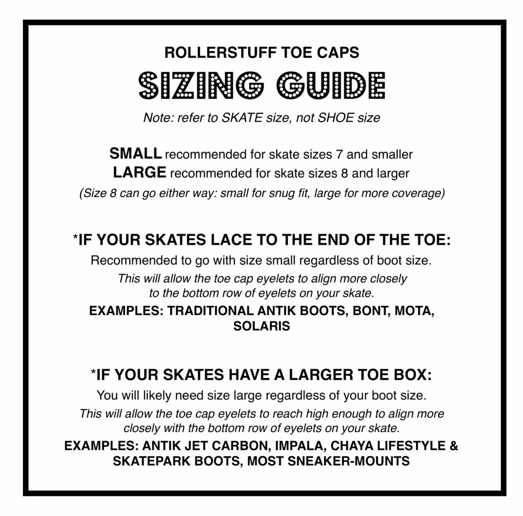 Accessories Rollerstuff Printed/Metallic Toe Caps 4 Accessories Rollerstuff Printed/Metallic Toe Caps